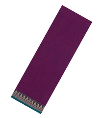 Purple Woven Chirala Cotton Saree With Temple Border-CR1422