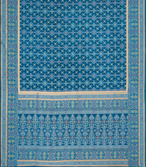 Steel Blue Woven Art Dupion Saree With Tie & Dye Motifs-BL5899