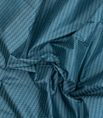 Shadow Green Printed Tussar Silk Saree With Chevron Motifs-TU3365