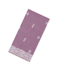 Lilac Woven Art Linen Saree With Floral Buttas-BL5663