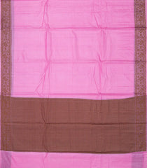 BubbleGum Pink Woven Tussar Silk Saree With Silk Thread Work Border-TU2963
