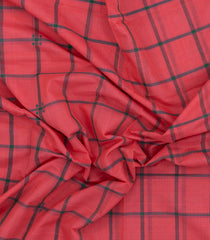 Peach Woven Kadappa Cotton Saree With Checks-KN0746