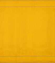 Crimson Handloom Korvai Kanchipuram Silk Saree With Yellow Temple Border-KA16709