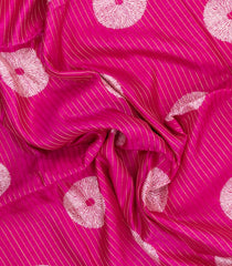 Pink Printed Synthetic Dola Silk Saree With Zari Stripes & Border-SY0408
