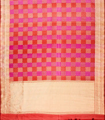 Pink Handloom Organza Soft Silk Saree With Meena Geometric Motifs-SO4108