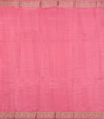 Peach Woven Tussar Silk Saree With Floral Buttas-TU3402