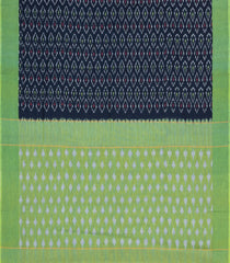 Midnight Blue Handwoven Orissa Cotton Saree With Tie & Dye Motifs-OR0908