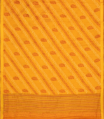 Turmeric Yellow Woven Pure Silk Saree With Printed Floral Motifs-PS0674