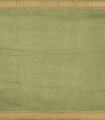 Cardamom Green Printed Tussar Silk Saree With Floral Motifs-TU3791