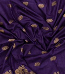 Violet Printed Synthetics Dola Saree Zari Buttas-BL5307