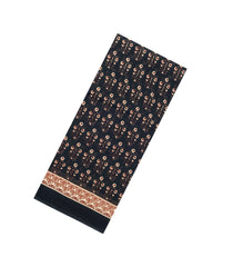 Black Printed Jaipur Cotton Saree With Floral Motifs-JC1721