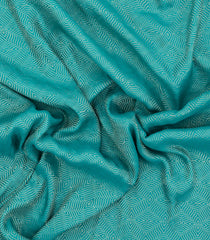 Turquoise Woven Mysore Silk Saree With Crepe Brocade-MS3345