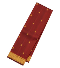 Maroon Handloom Kanchipuram Silk Saree With Annam Buttas-KA14848