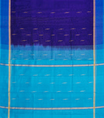Purple Handloom Silk Cotton Saree With Buttas Contrast Border-SC4695