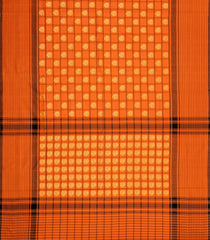 Mustard Handloom Pochampally Silk Saree With Checks & Buttas-IK0437