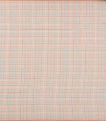 Taupe Handloom Bengal Cotton Saree With Dotted Checks-BGG1952