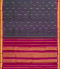 Peacock Blue Handloom Kanchipuram Silk Saree With Raindrop Buttas-KA13999