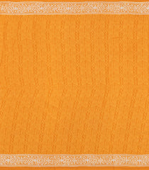Orange Printed Jaipur Cotton Saree With Floral Motifs-JC1608
