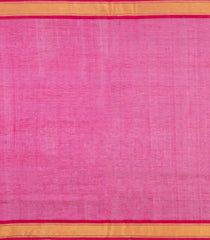 White & Pink Handloom Silk Cotton Saree With Checks & Zari Buttas-SC4613