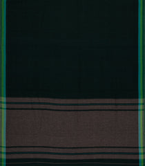 Black Woven Bengal Cotton Saree With Contrast Border-BG1866