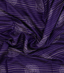 Violet Printed Synthetics Dola With Zari Stripes -BL5243