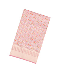 Baby Pink Handloom Banarasi Tissue SIlk Saree With Meena Floral Motifs-BE1844