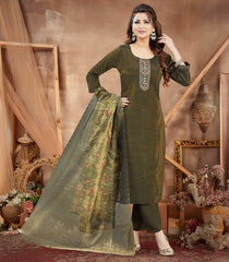 Olive Green Festive Kurta Set RC5495