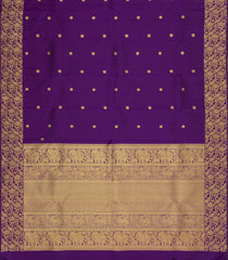 Purple Handloom Kanchipuram Silk Saree With Zari Buttas-KA15257