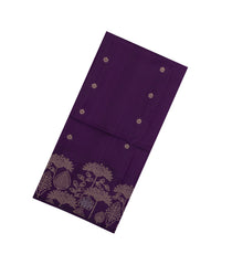 Dark Purple Handloom Soft Silk Saree With Zari Buttas-SO4716
