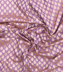 Lavender Handloon Banarasi Silk Saree With Floral Motifs-BE1888