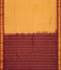 Sandal Woven Chirala Cotton Saree With Stripes & Contrast Border-CR1347