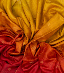 Red Handloom Tussar Silk Saree With Ombre Effect-TU2680