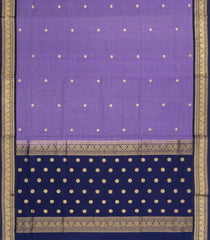 Lavender Handloom Soft Silk Cotton Saree With Zari Stripes-SC4376