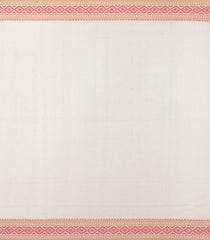 Off White Handwoven Bengal Cotton Saree With Floral Buttas-BG1510