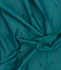 Cyan Woven Rasipuram Cotton Saree With Floral Buttas-RA2633
