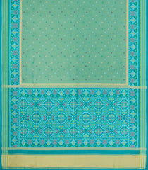 Aquamarine Woven Art Dupion Saree With Tie & Dye Motifs-BL5875