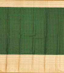 Mustard Handloom Korvai Kanchipuram Silk Saree With Stripes-KA15780