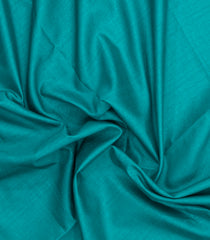 Turquoise Woven Art Dupion Saree With Meena Floral Border-BL5965