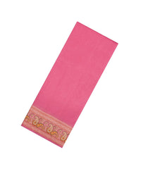 Peach Woven Dupion Silk Saree With Meena Borders-DS0579