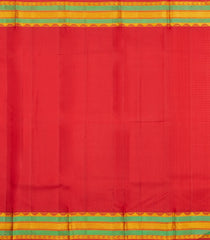 Cream Handloom Korvai Kanchipuram Silk Saree With Checks & Contrast Border-KA16409