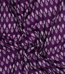 Purple Handwoven Orissa Cotton Saree With Tie & Dye Motifs-OR0915