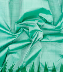 Aquamarine Handloom Korvai Kanchipuram Silk Saree With Silk Temple Border-KA16700