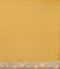 Gold Woven Crushed Tissue Saree With Embroidered Meena Floral Motifs EN1785