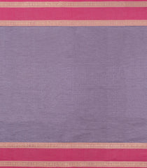 Lilac Handloom Silk Cotton Saree With Buttas & Contrast Border-SC4194