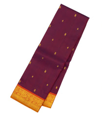 Maroon Handloom Kanchipuram Silk Saree With Annam Buttas-KA13469