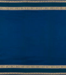 Steel Blue Handloom Kanchipuram Silk Saree With Buttas-KA15134