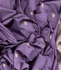 Lilac Handloom Banarasi Silk Saree With Mango Motifs-BE1546