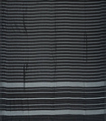 Black Woven Chirala Cotton Saree With Zari Stripes-CR1337