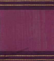 Sandal Handloom Silk Cotton Saree With Temple Border-SC4401