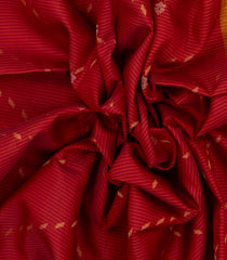Red Handloom Soft Silk Saree With Stripes & Buttas-SO4332